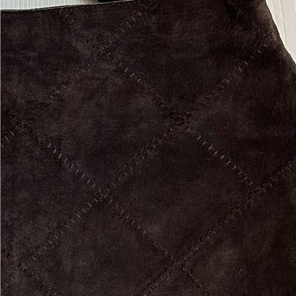 New Frontier Women Suede Leather Skirt, SZ 2 - Brown - EUC - Picture 5 of 13
